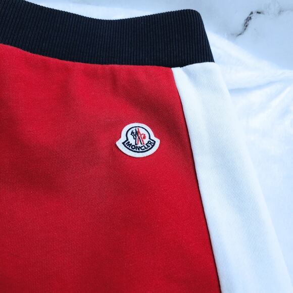 Moncler Boys Blue Red Color Block Sweatpants Joggers | Size 12 | MSRP $310 - Picture 4 of 11